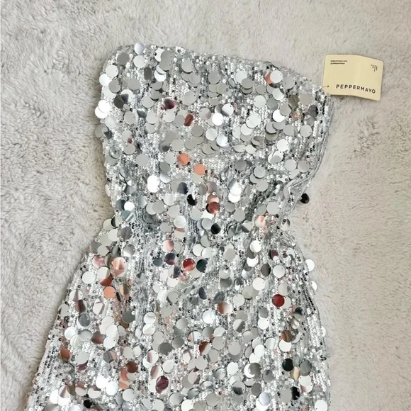 Peppermayo silver mini dress - Picture 1 of 4